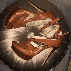 Michael Kors cute heels worn twice, light scratches in storage